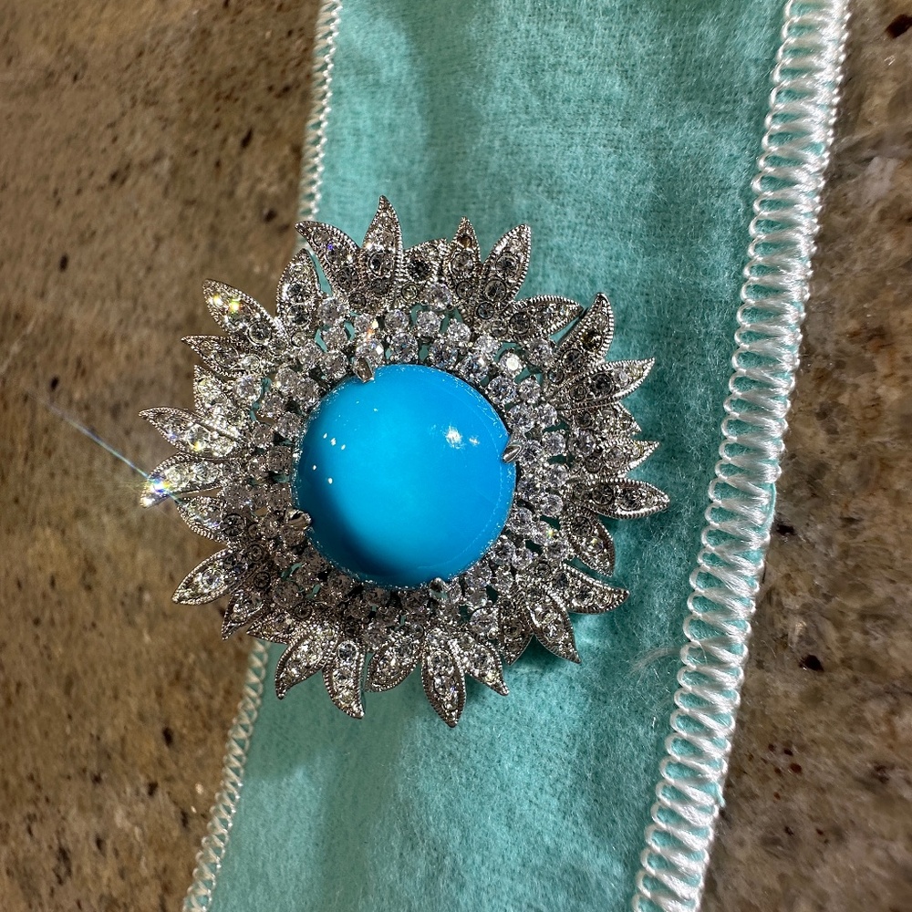 Gorgeous Massive Turquoise Ring - image 7